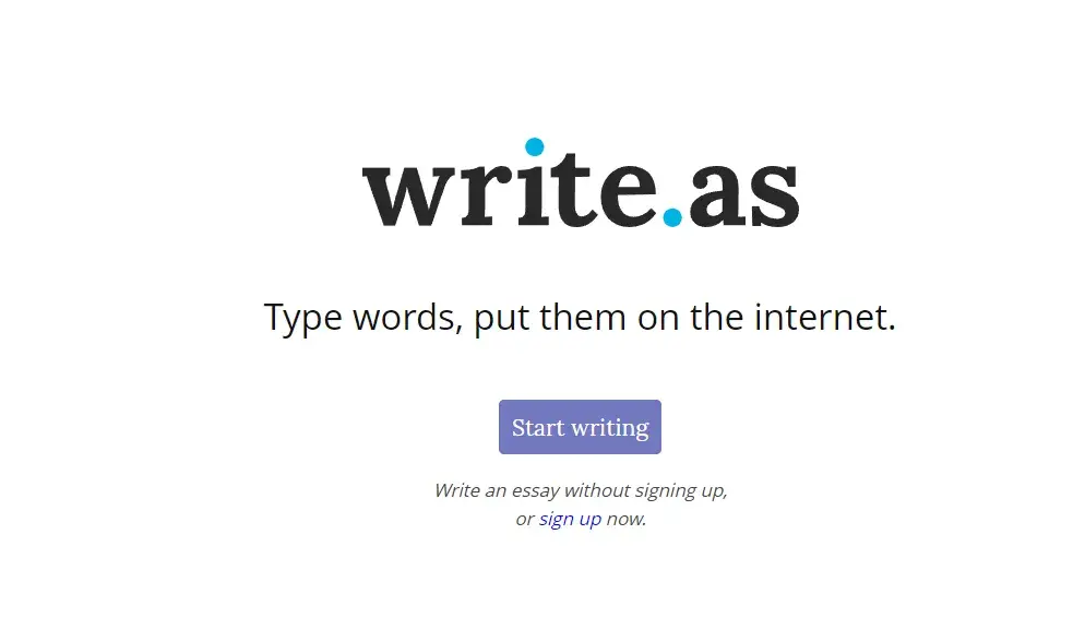 Best blogging platform: Write.as