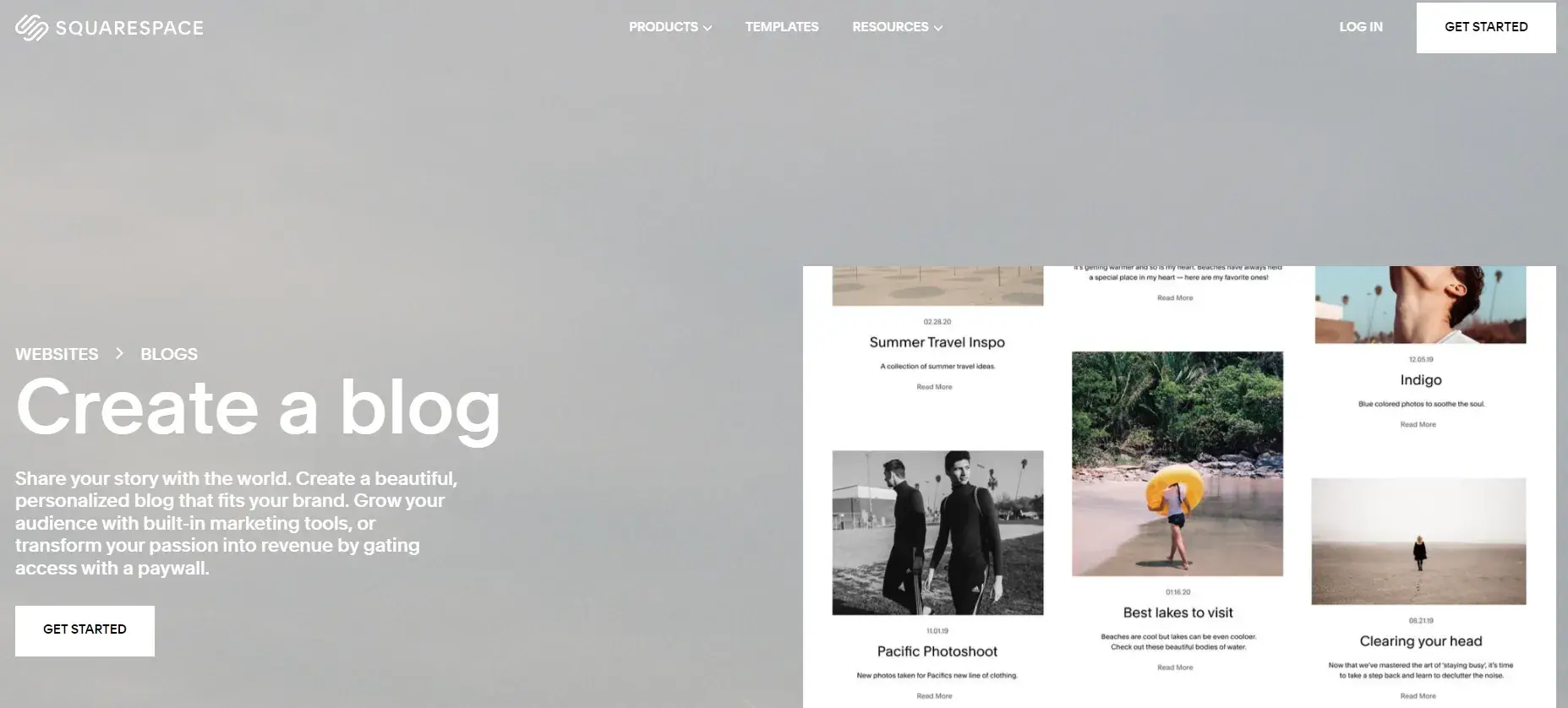 Best blogging platform: Squarespace