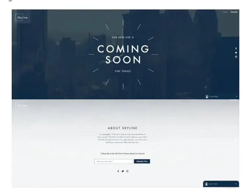 Pre-launch website landing page template