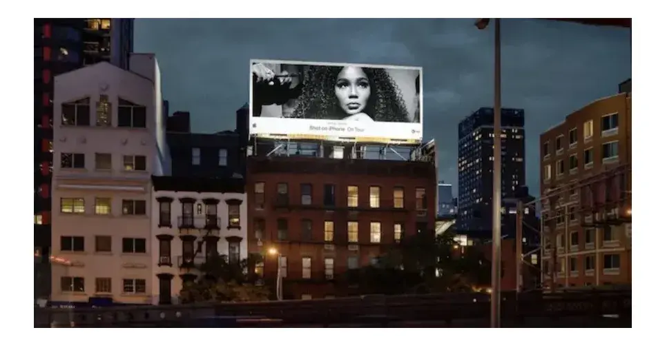 a billboard on top of a building, marketing strategy