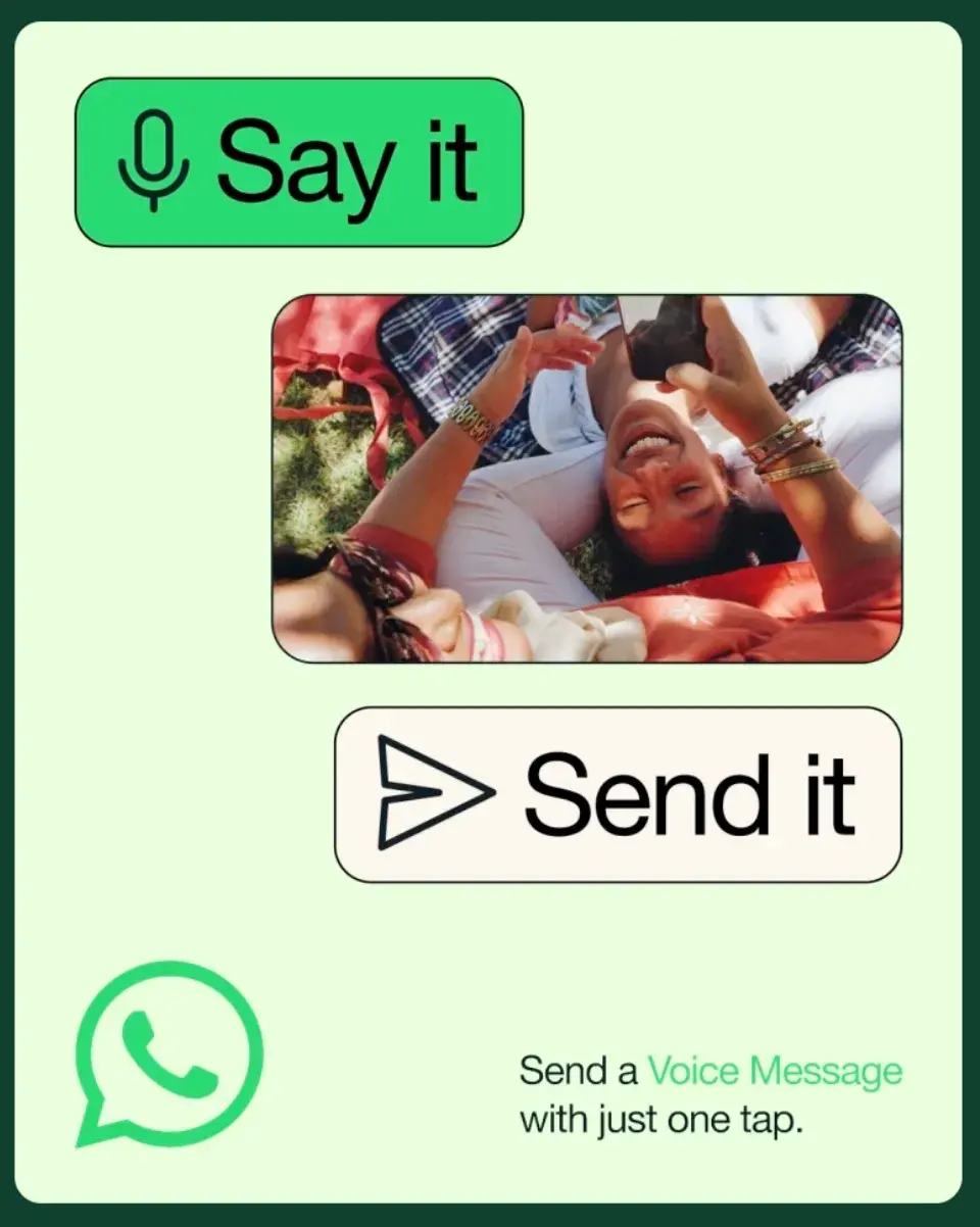 The WhatsApp rebrand campaign played with the visualization of a back-and-forth conversation.