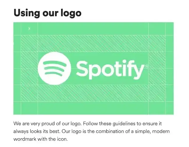 White Spotify logo on light green background.