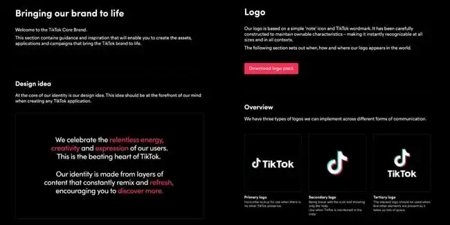 TikTok style guide: “Bringing our brand to life.”