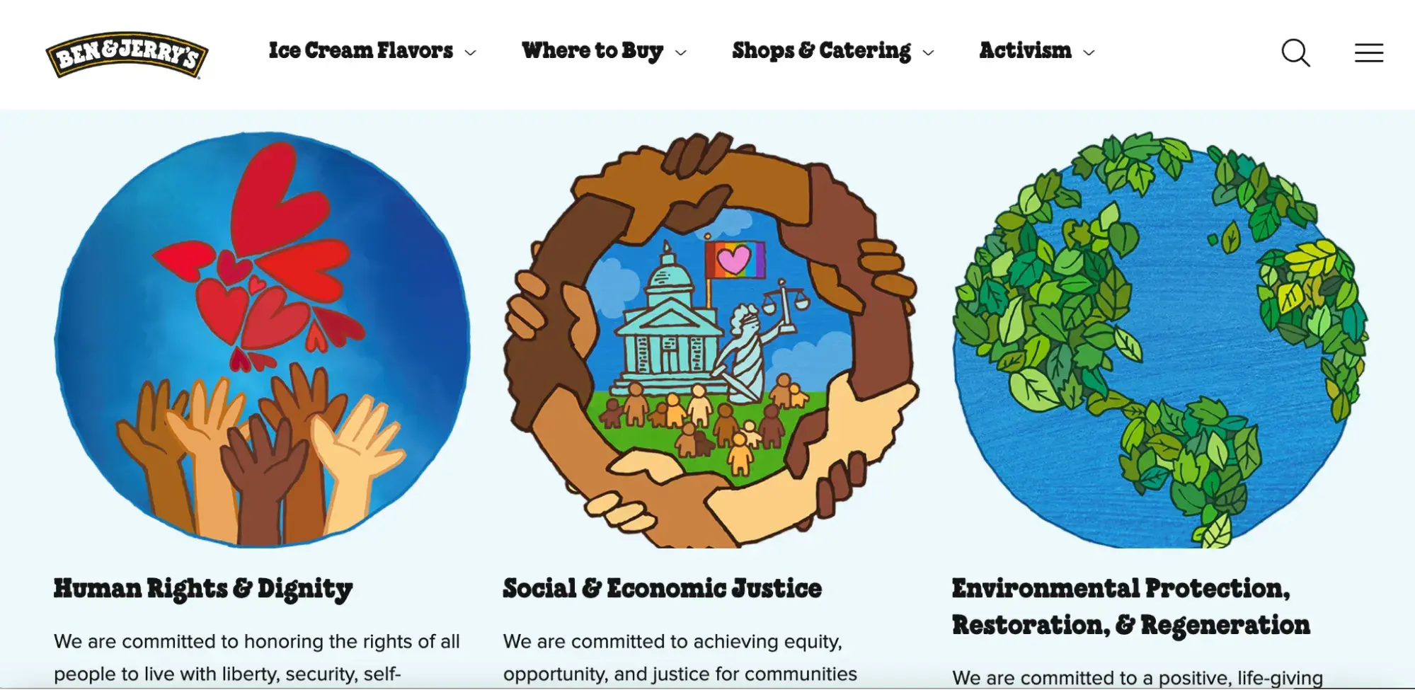 Ben & Jerry’s sustainable marketing principles