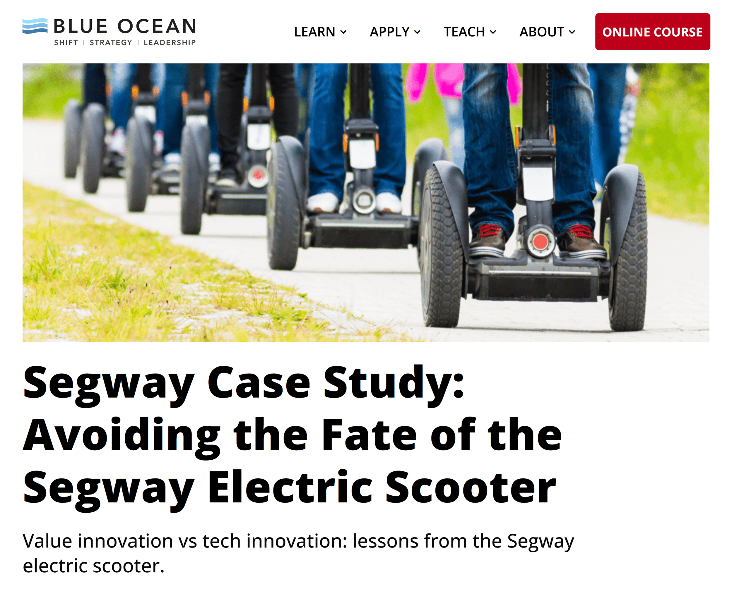 Blue Ocean – Segway Case Study