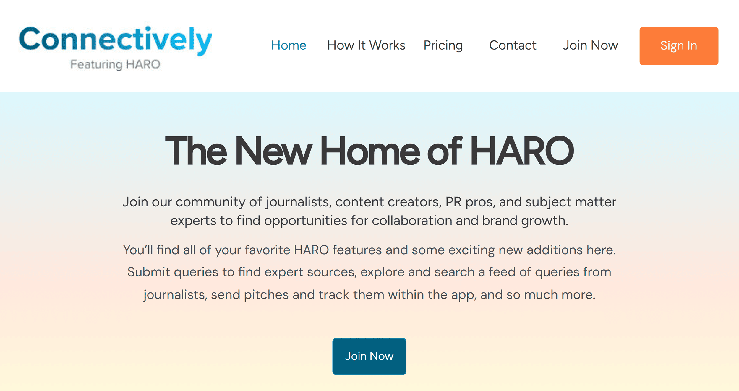 Connectively Featuring HARO – Homepage