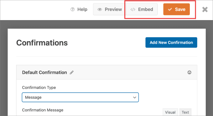 embed wpforms