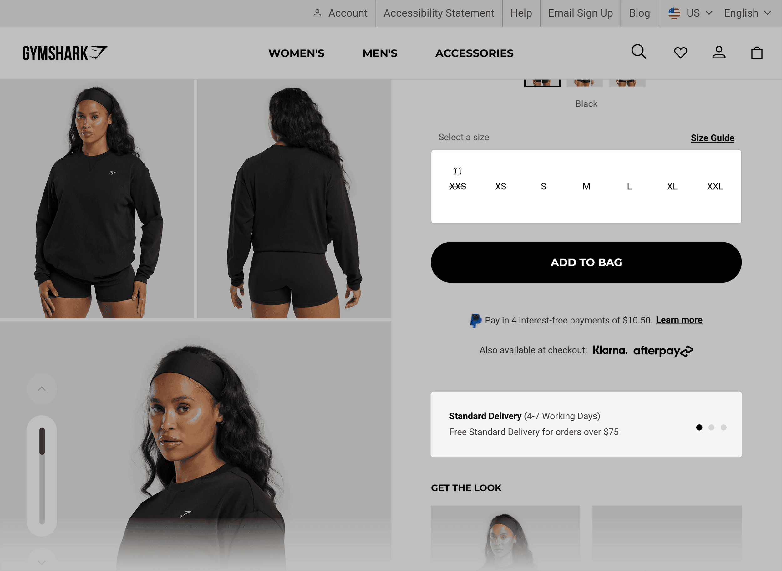 Gymshark – User friendly checkout process