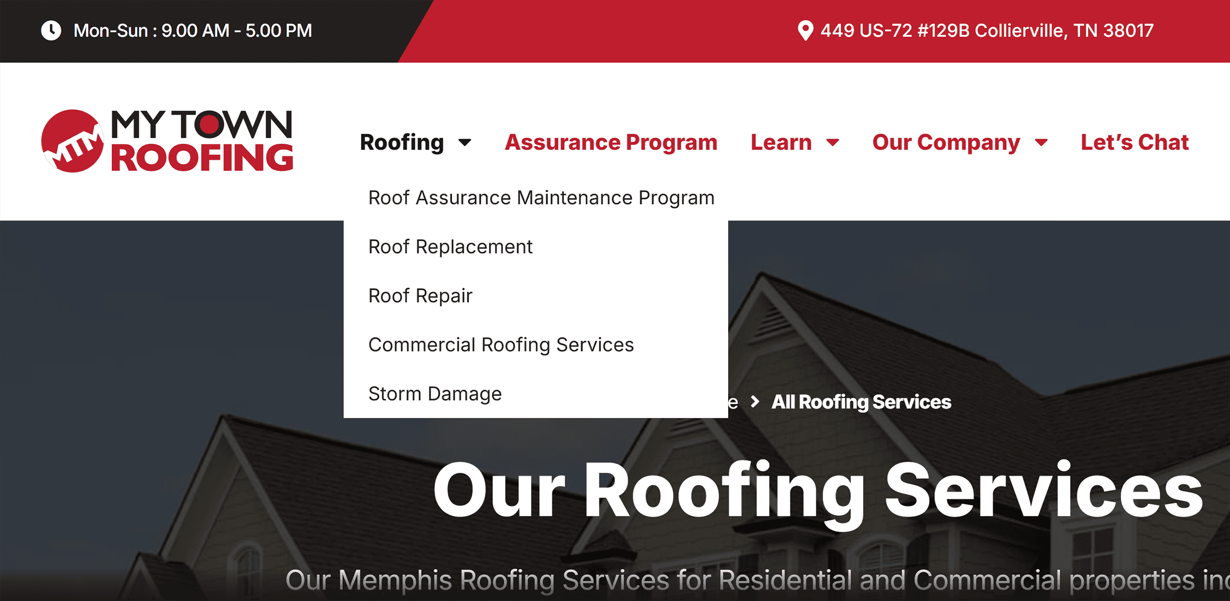 My Town Roofing – Homepage