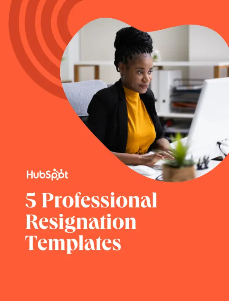 HubSpot’s free professional resignation letter templates