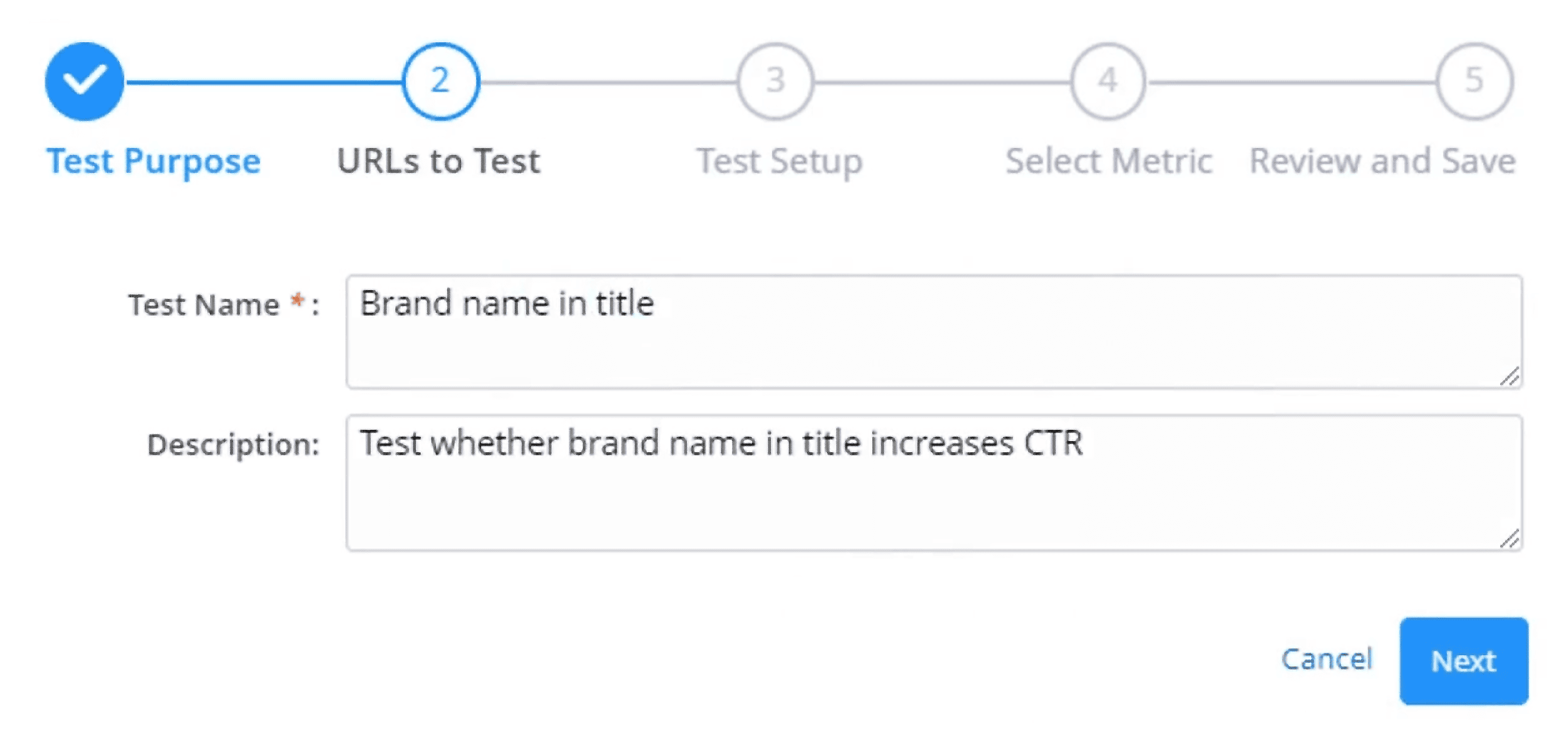 seoClarity – Split testing setup