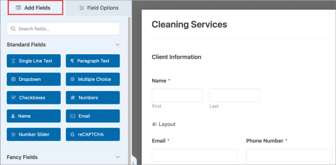 wpforms drag and drop editor