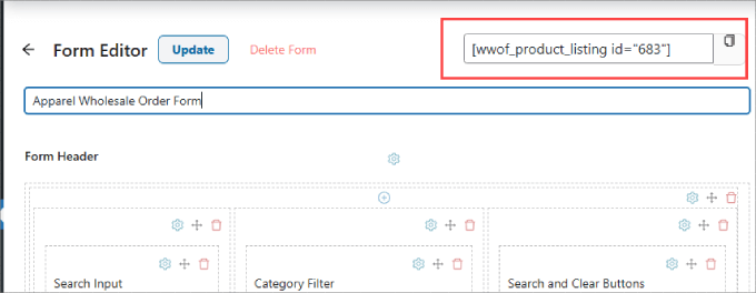 Copy shortcode