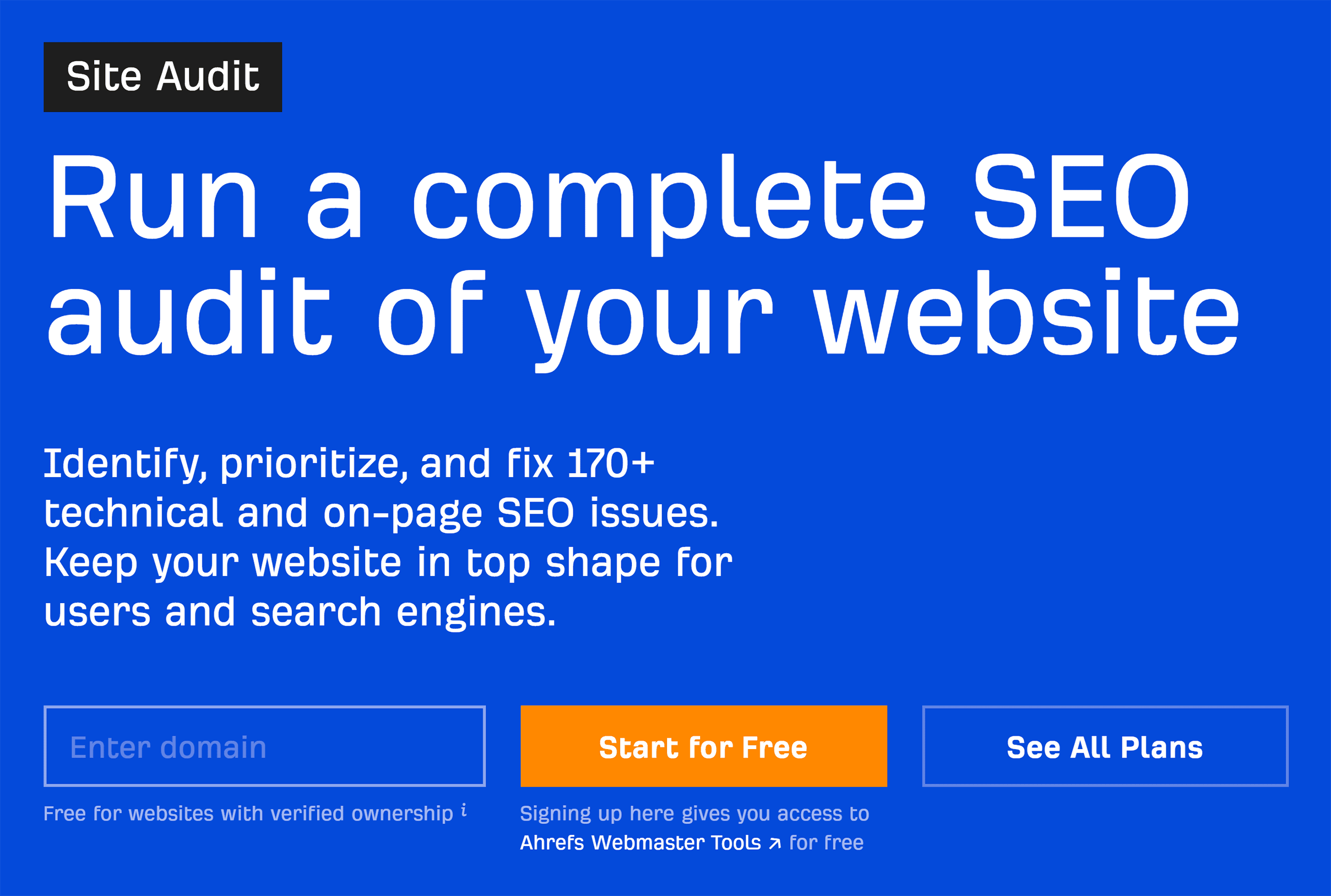 Ahrefs – Site Audit