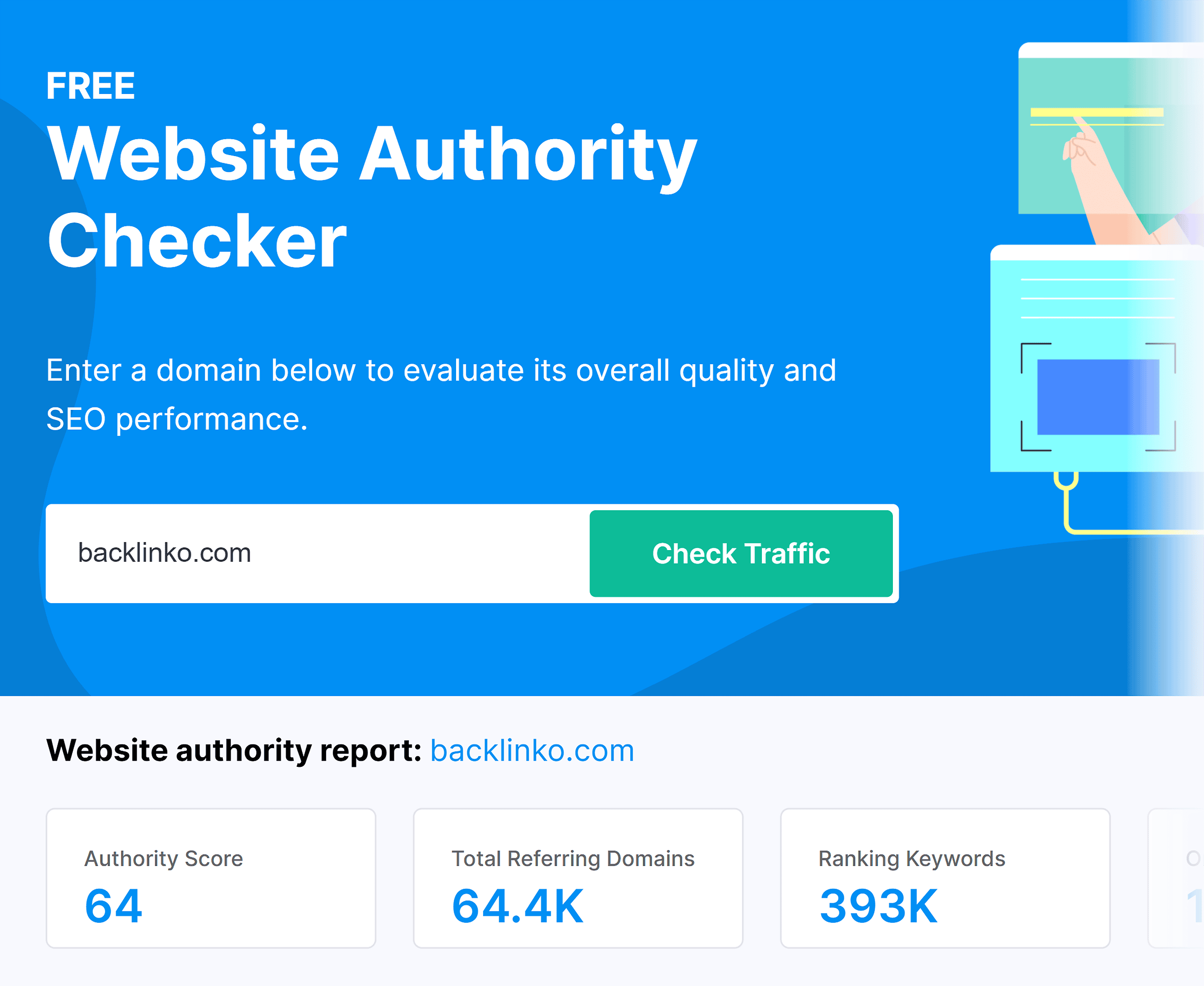 Backlinko – Website Authority Checker – Backlinko