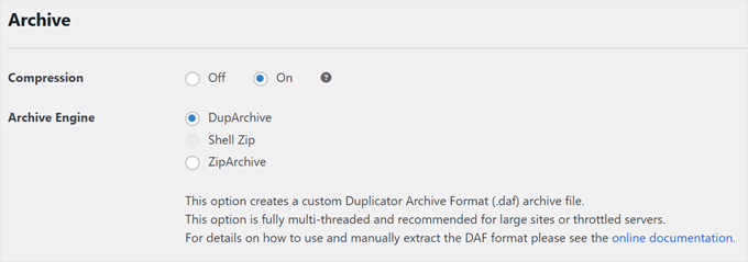 Duplicator's DupArchive file format