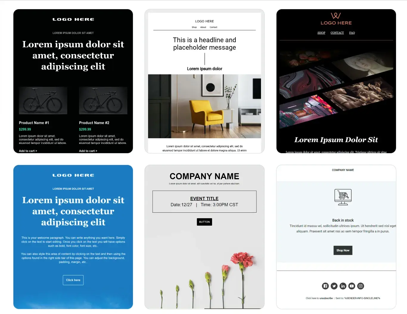 email newsletter templates from activecampaign