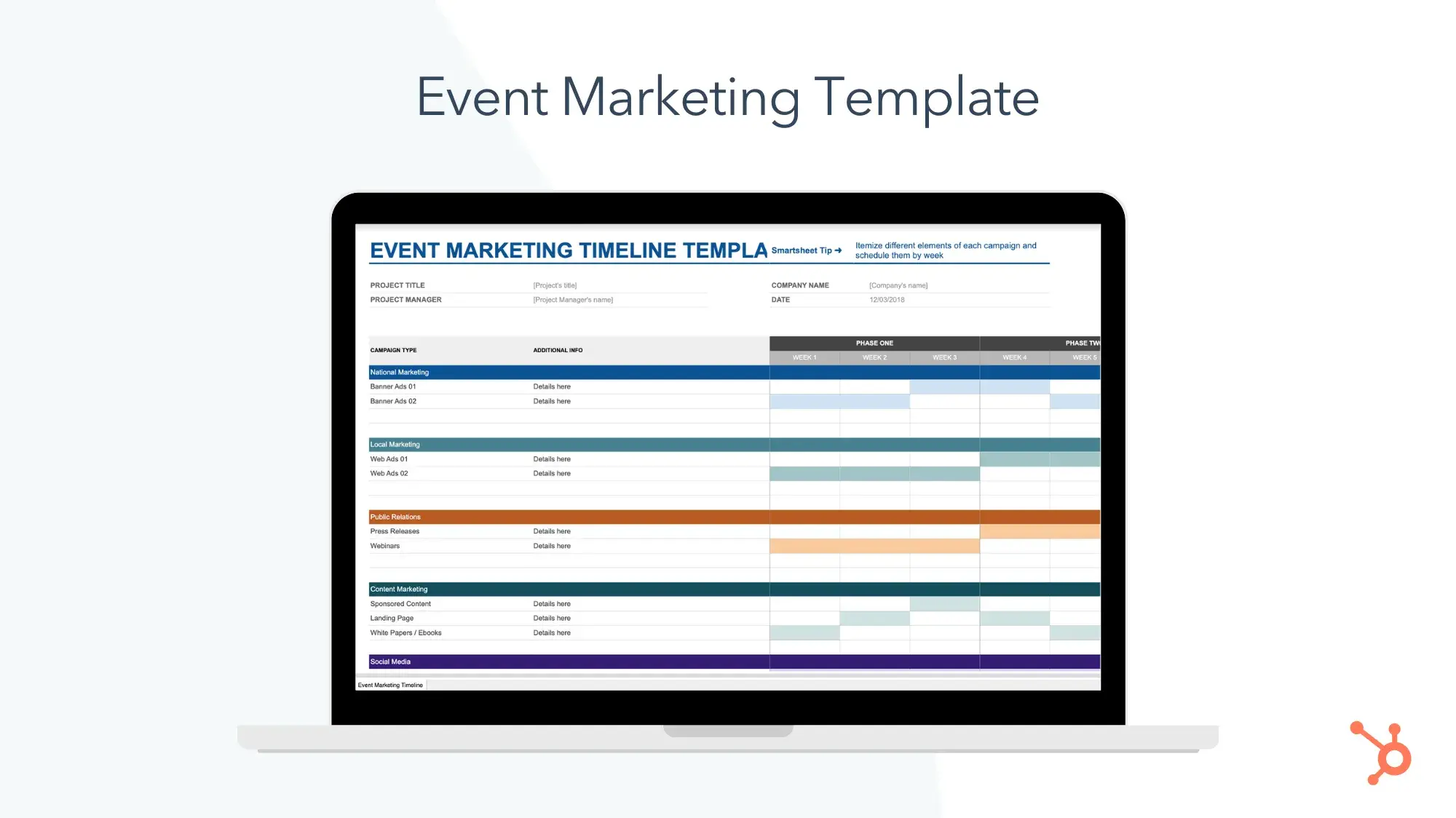 screencap of event marketing template.