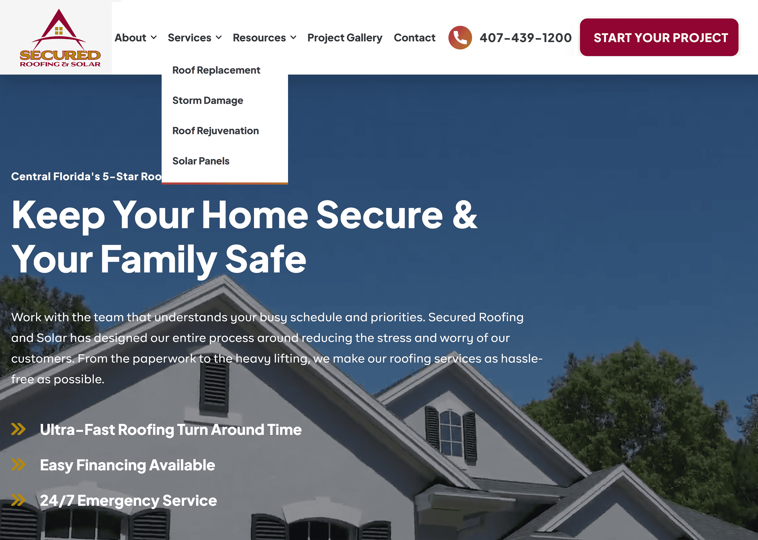 Secured Roofing & Solar – Homepage