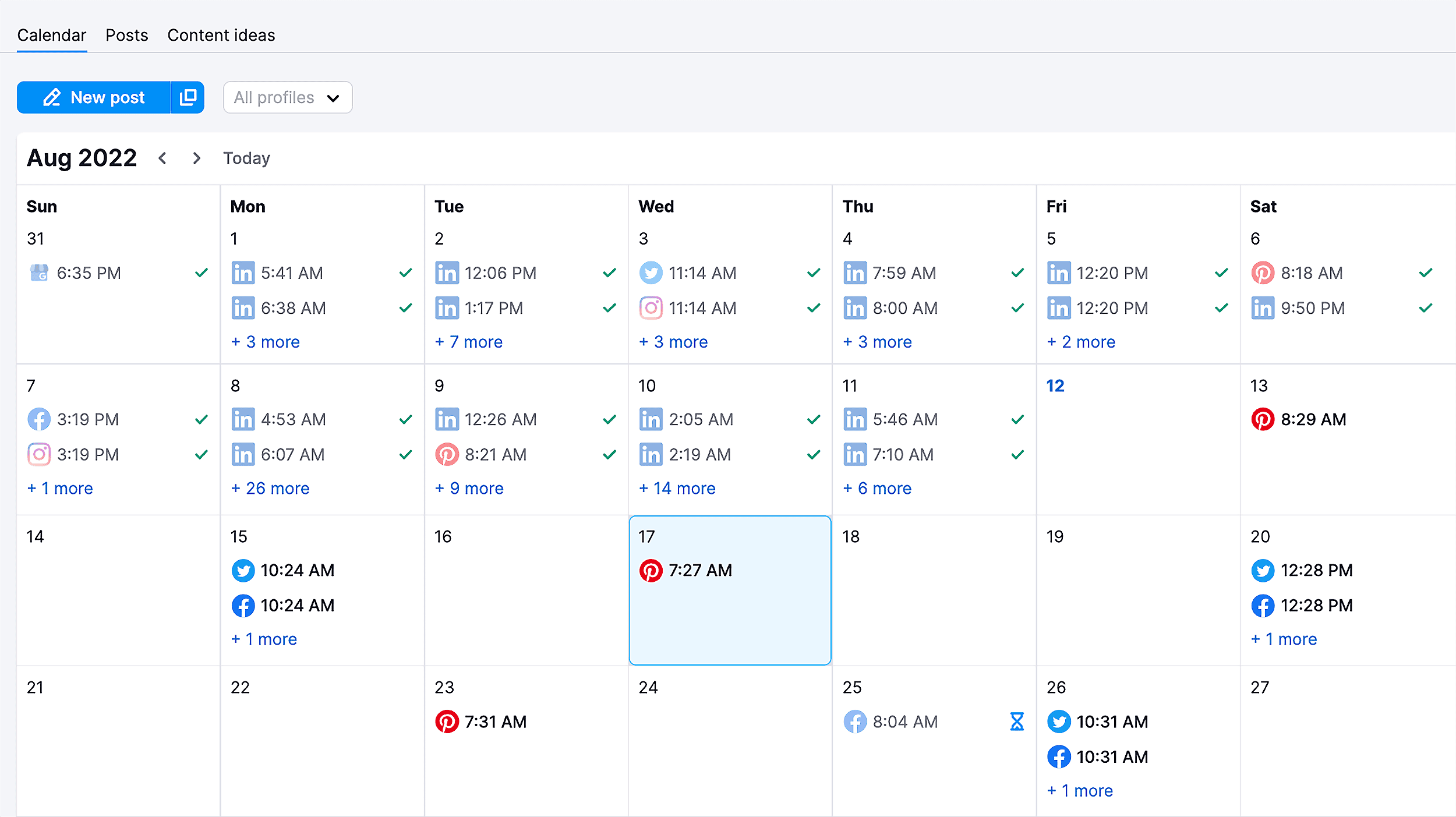 Semrush – Social Calendar