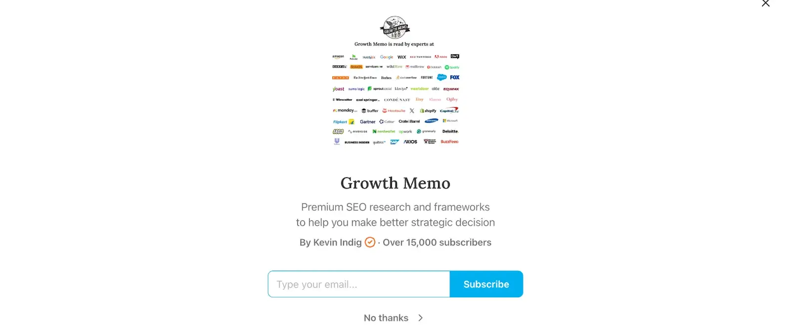 growth memo by kevin indig