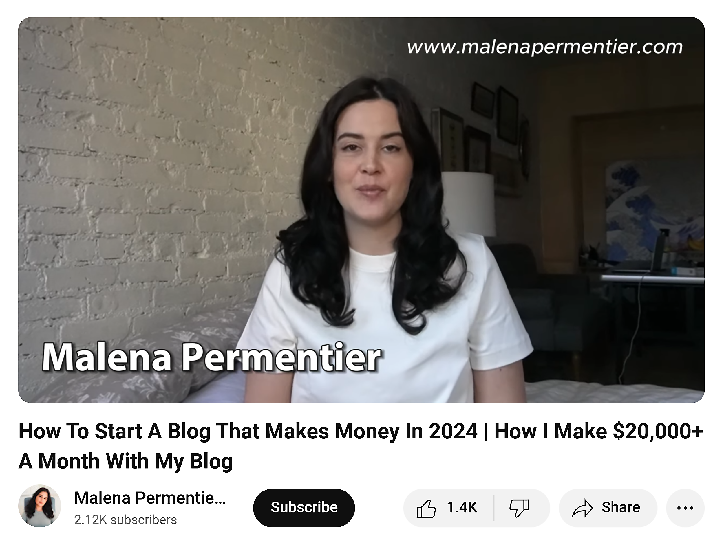 YouTube – Malena Permentier