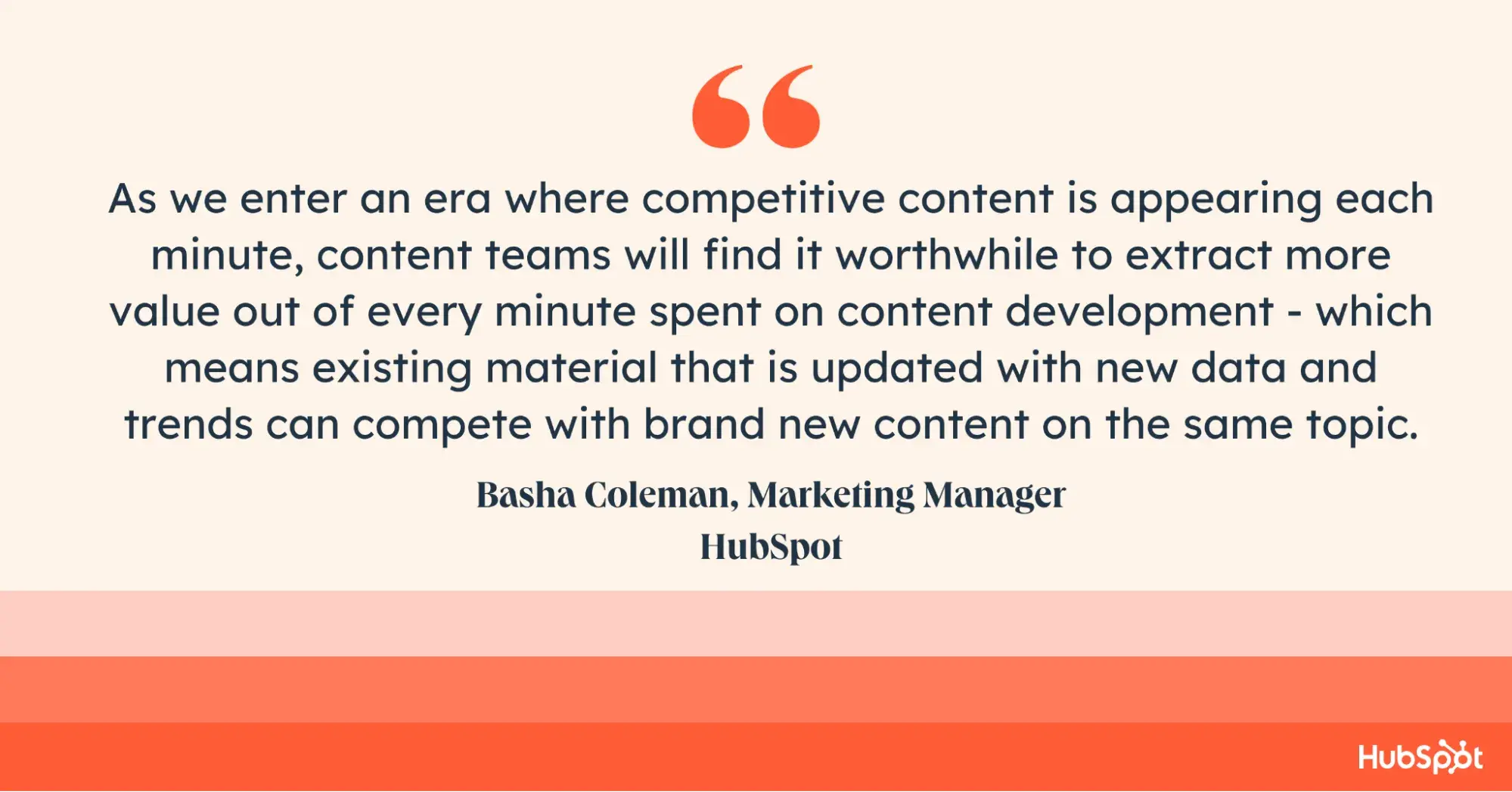 quote from basha coleman about the future of content marketing