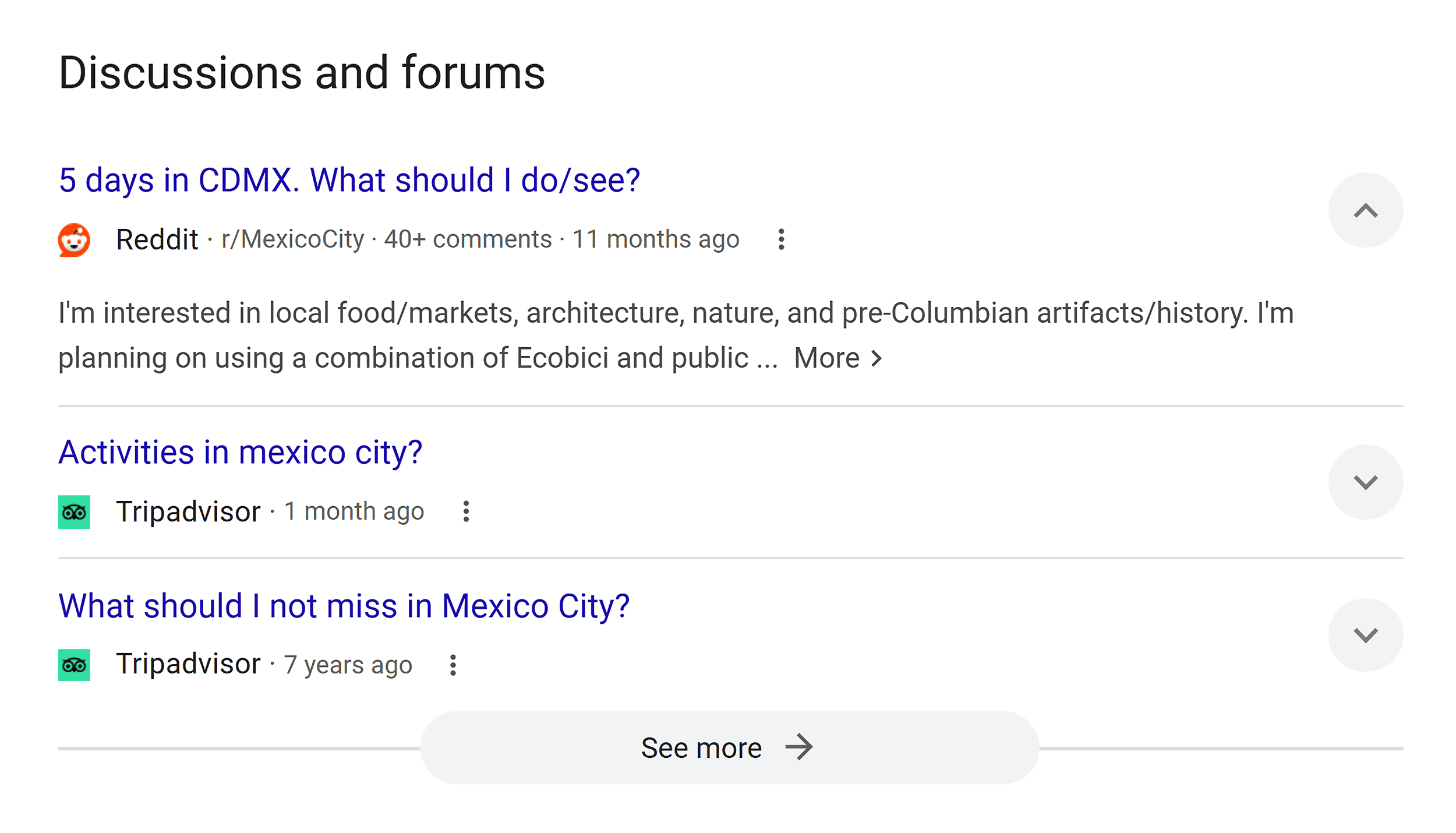 Google – Discussions and forums