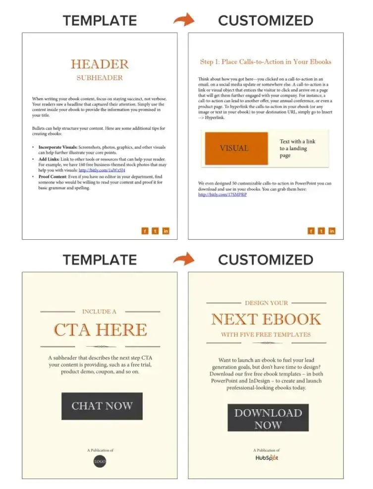 creating an ebook and adding ctas into the content