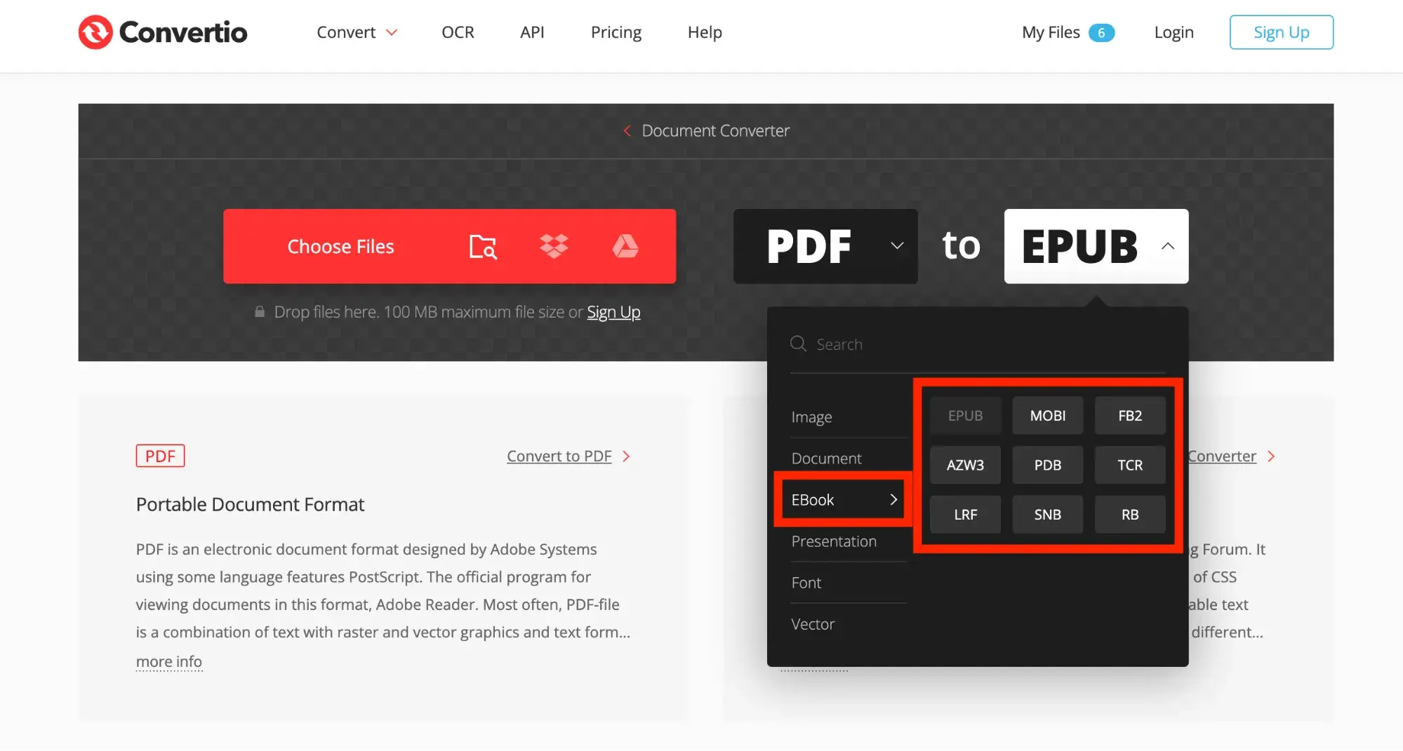 how to convert a pdf into an ebook format https://convertio.co/pdf-epub/