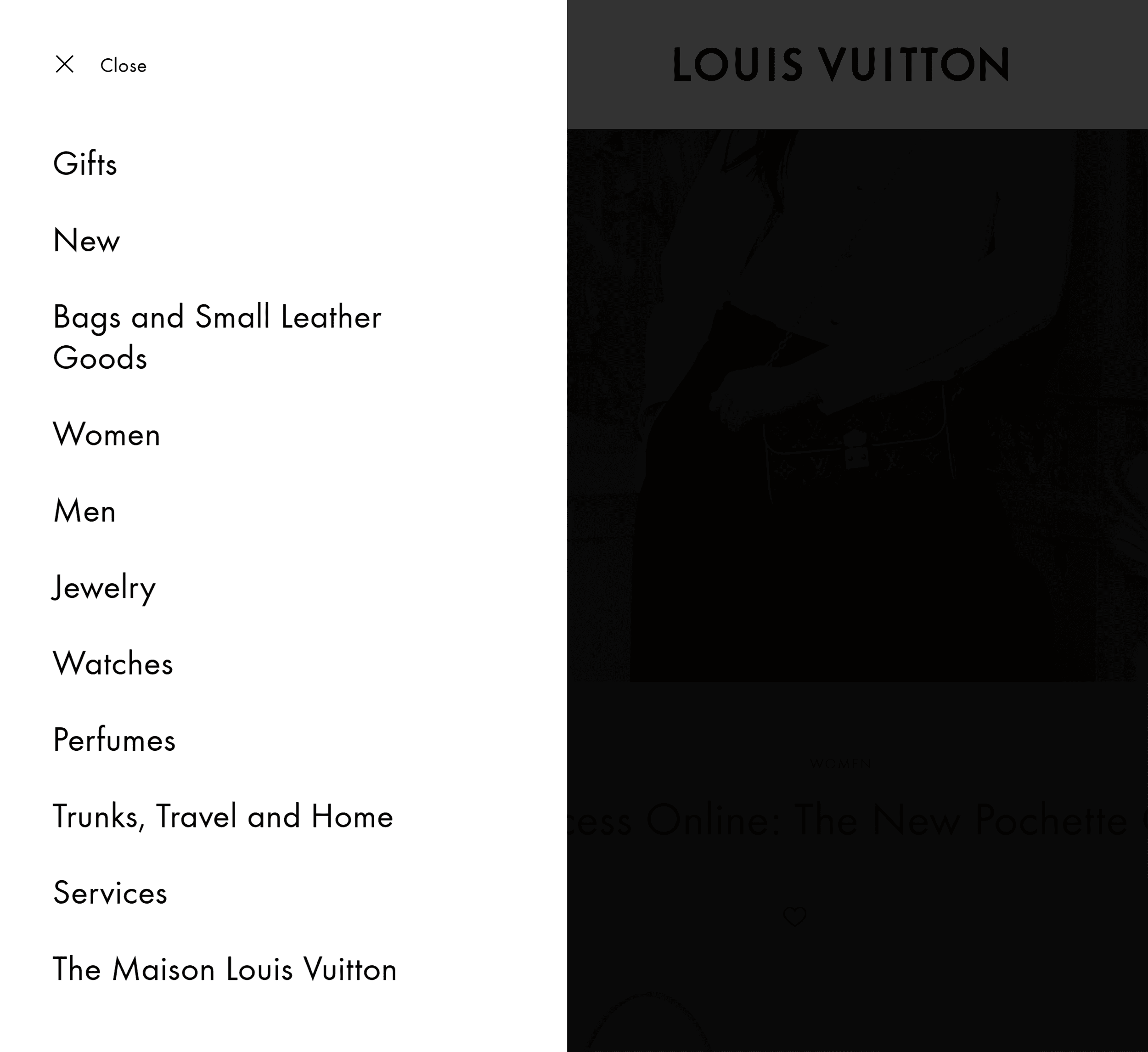 Louis Vuitton – Menu