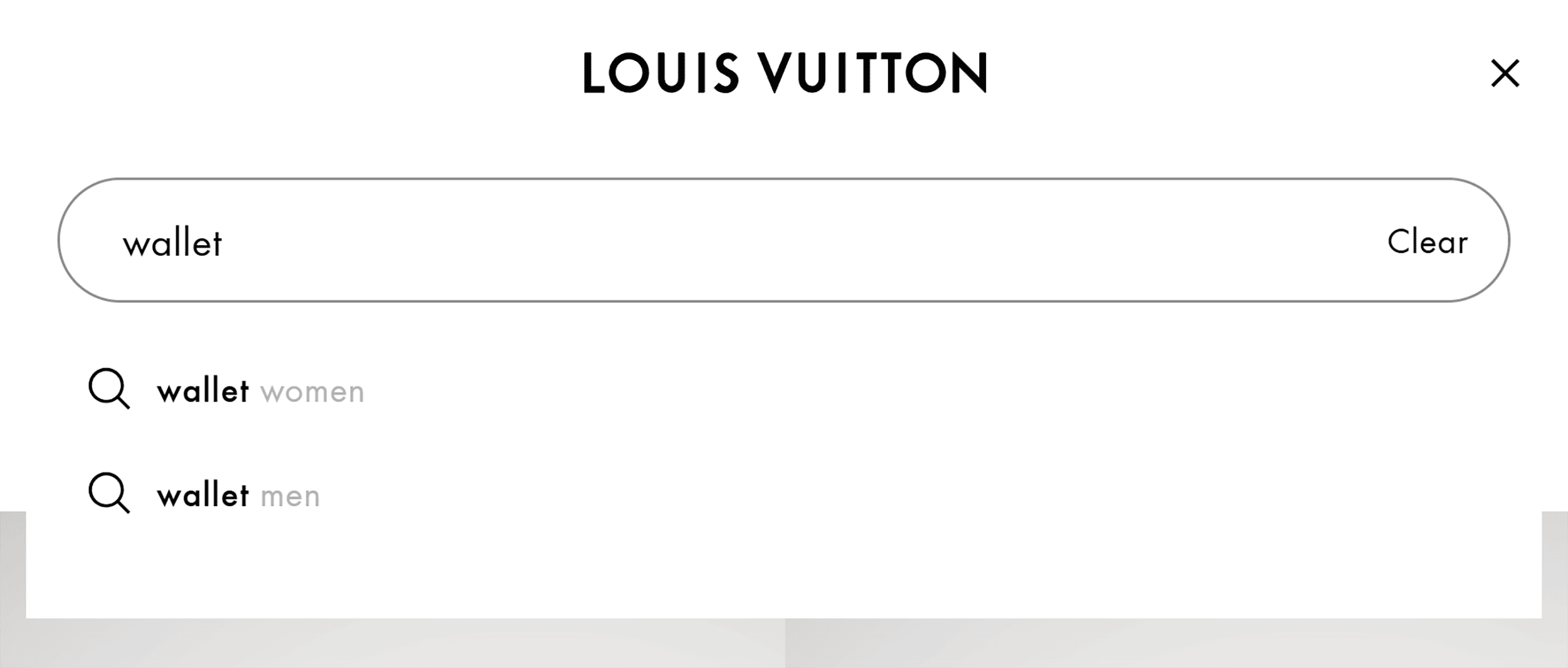 Louis Vuitton – Mobile search