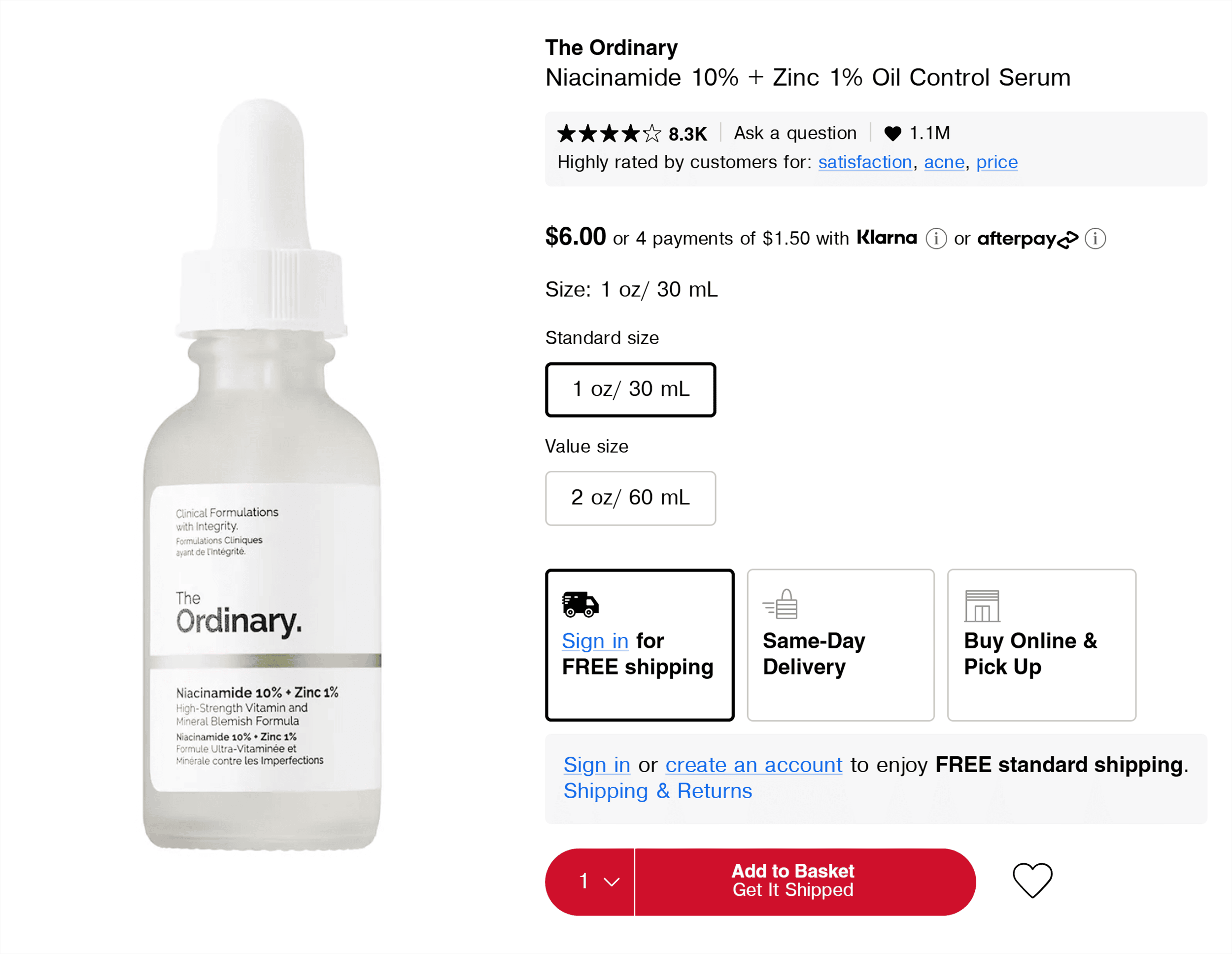 Sephora – Product info