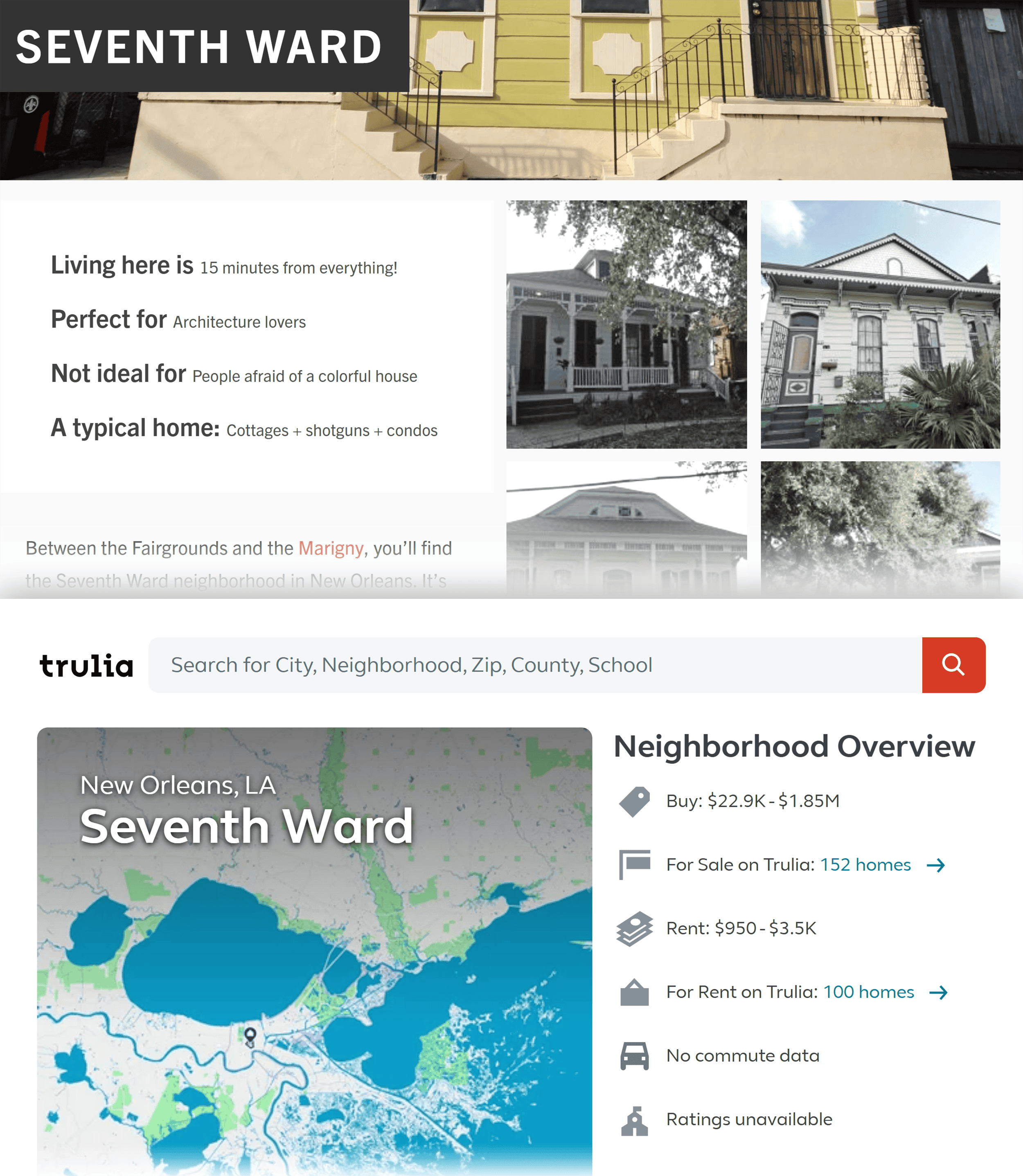 Seventh Ward vs. Trulia – Collage