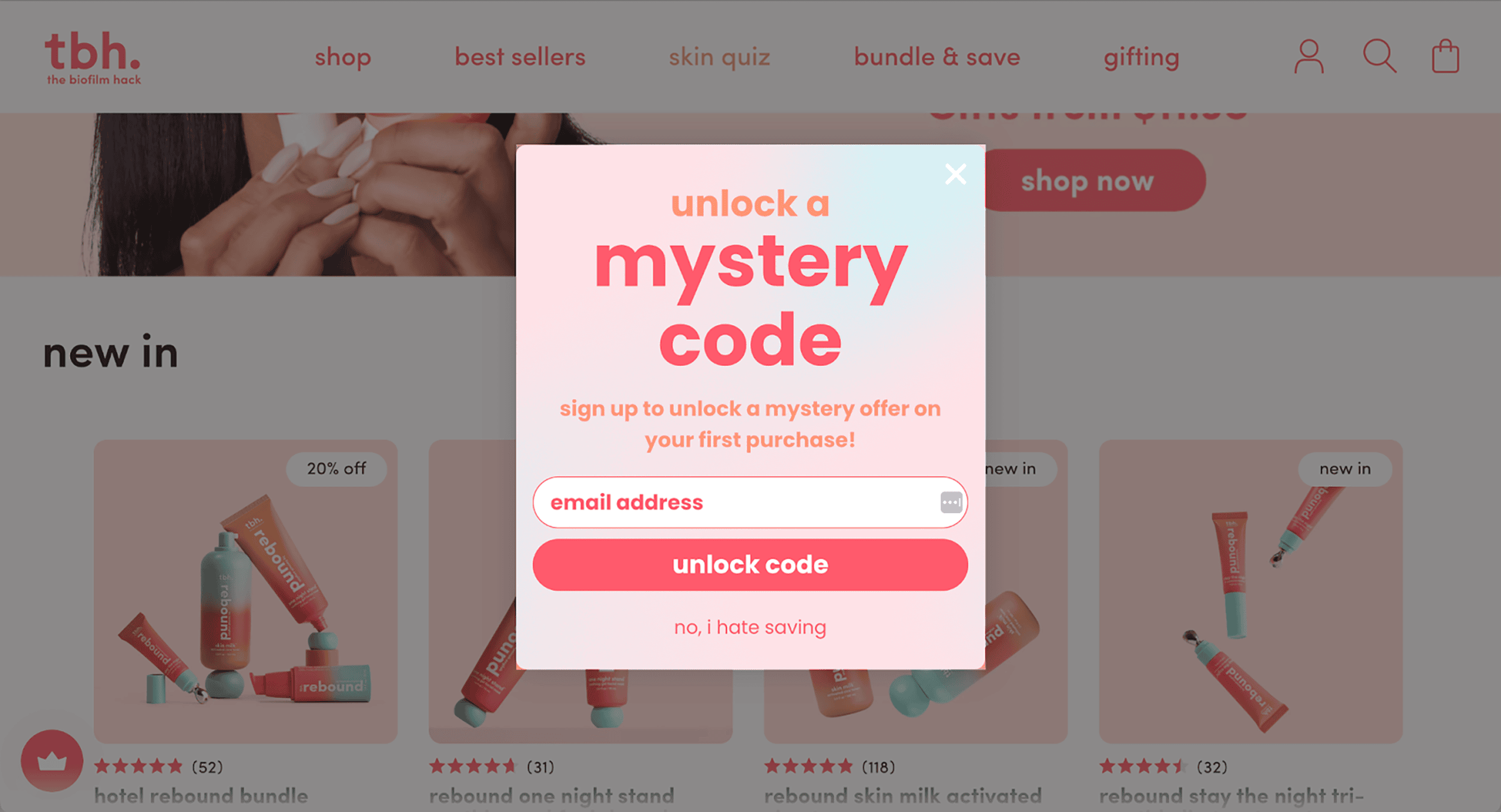 tbh Skincare – Mystery code