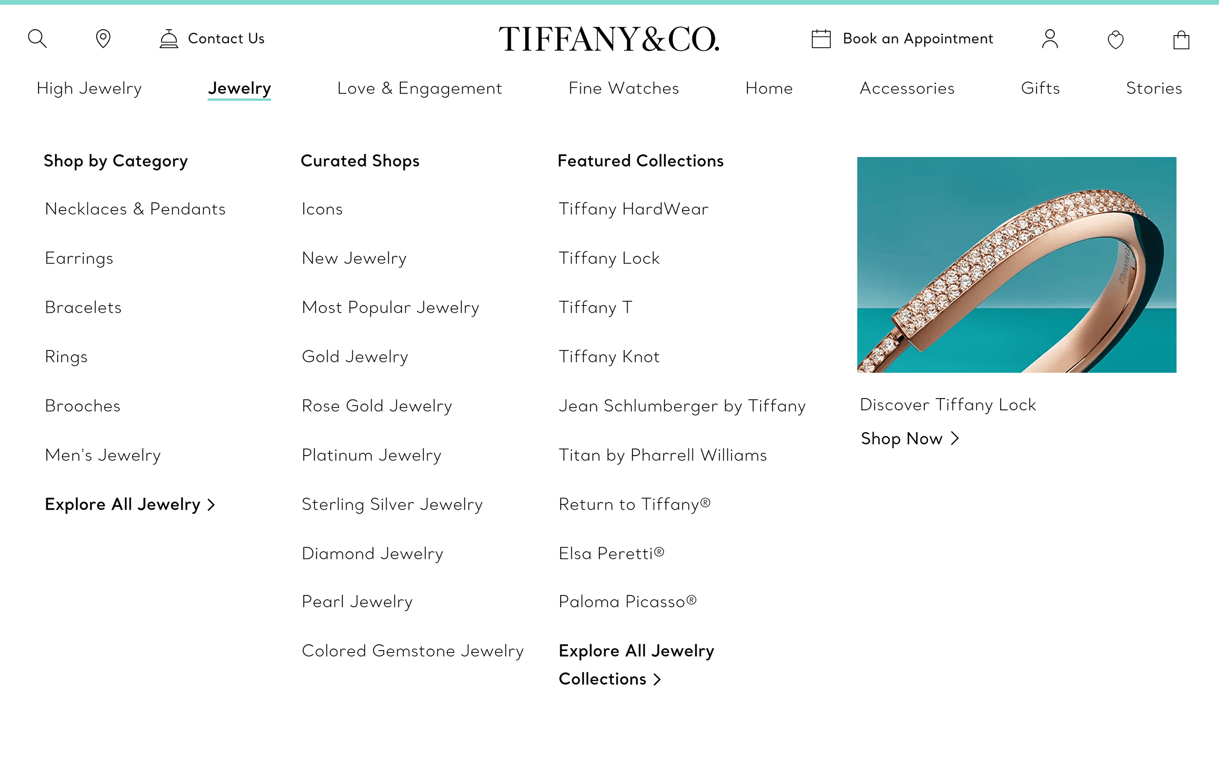 Tiffany&Co. – Menu