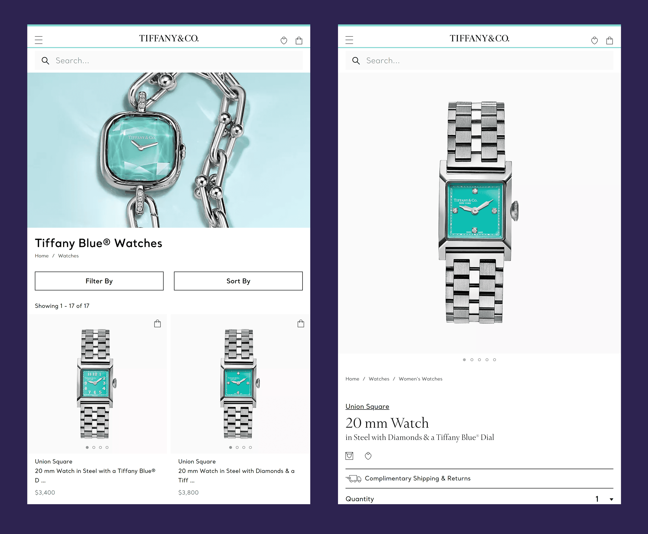 Tiffany&Co. – Mobile site