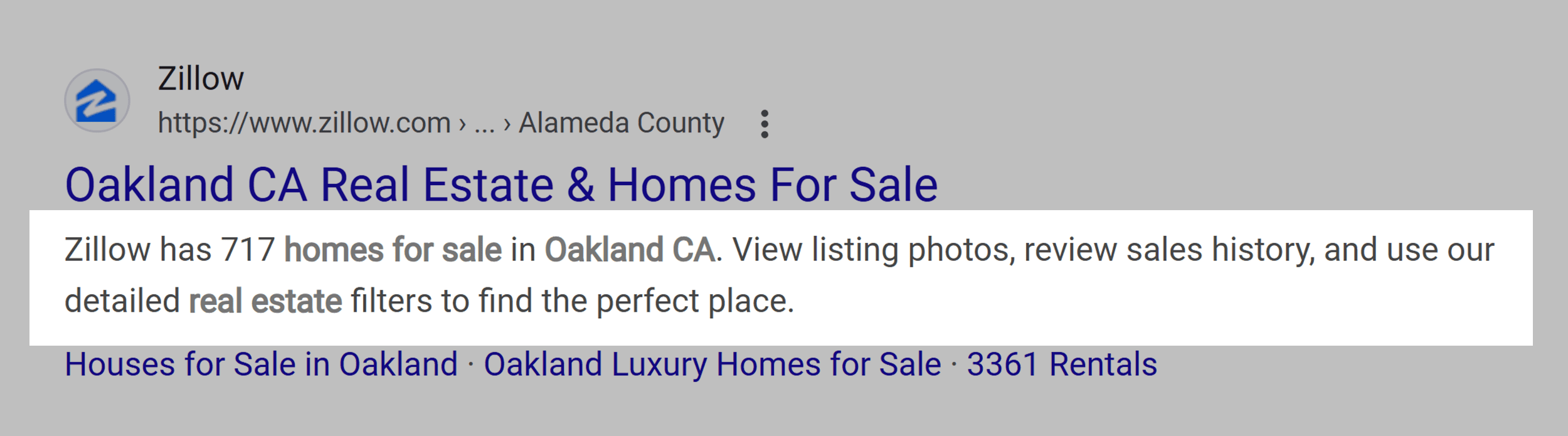 Zillow – Homes for sale – Meta description