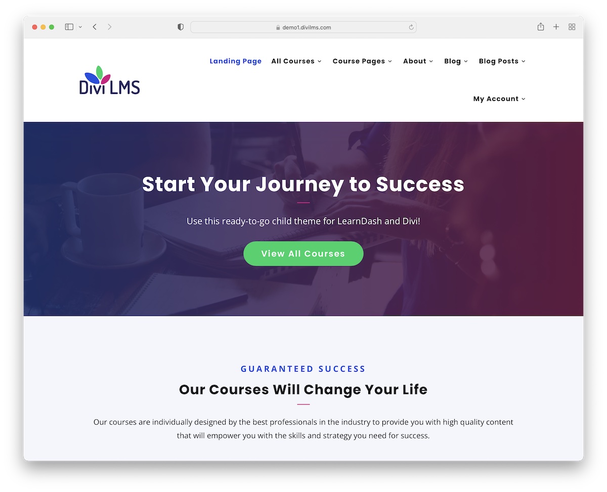 divi lms theme for learndash