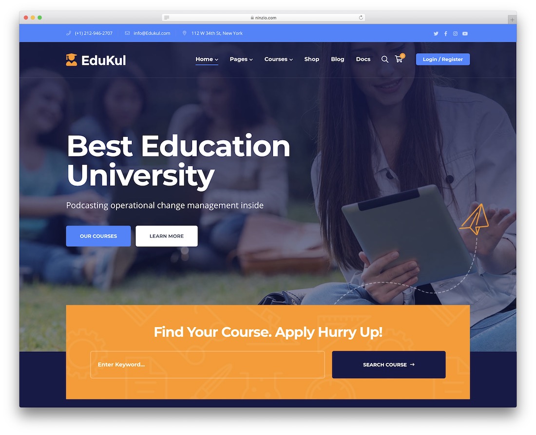 edukul online course wordpress theme