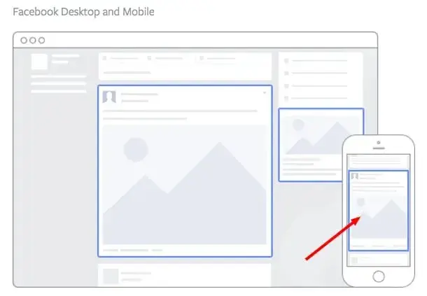 facebook ad example: mobile news feed
