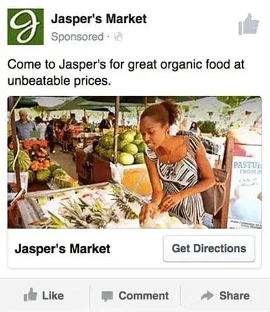 facebook ad template for reach ad and local awareness