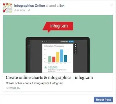 facebook ad template for boosted post
