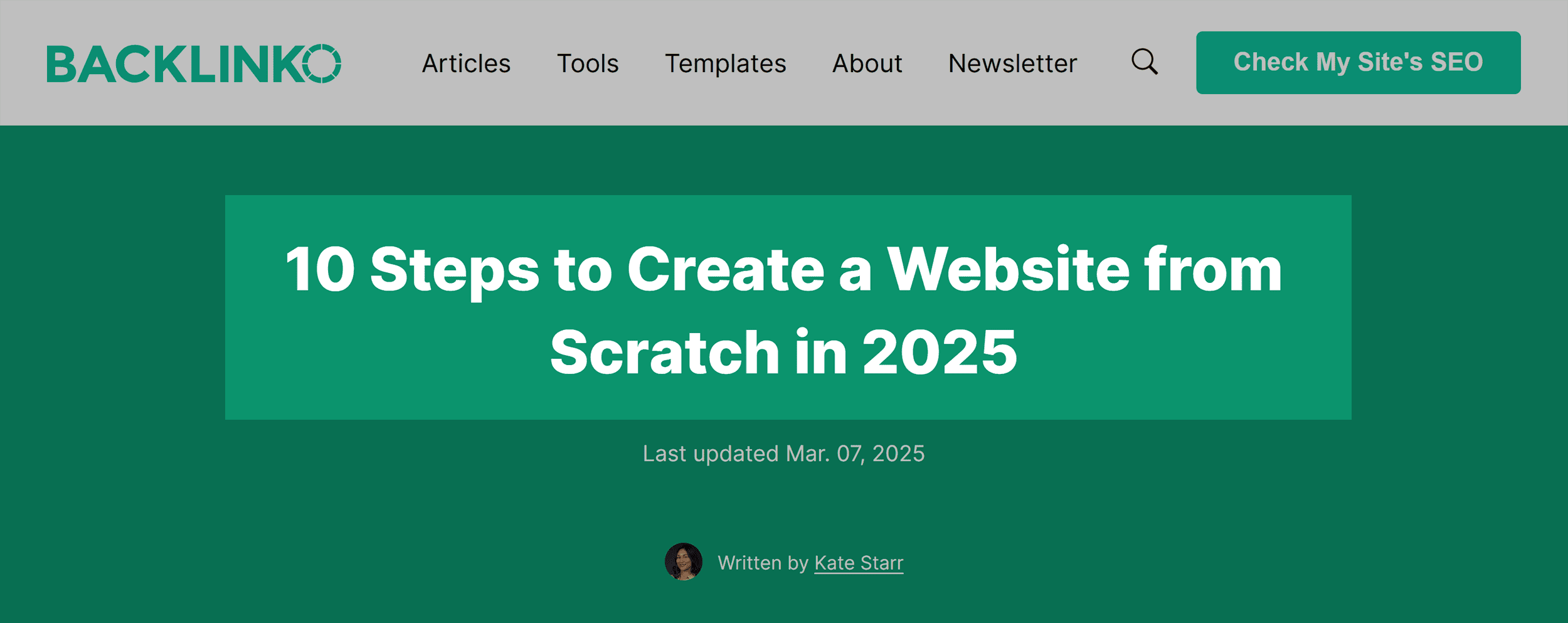 Backlinko &ndash; 10 Steps to Create a Website