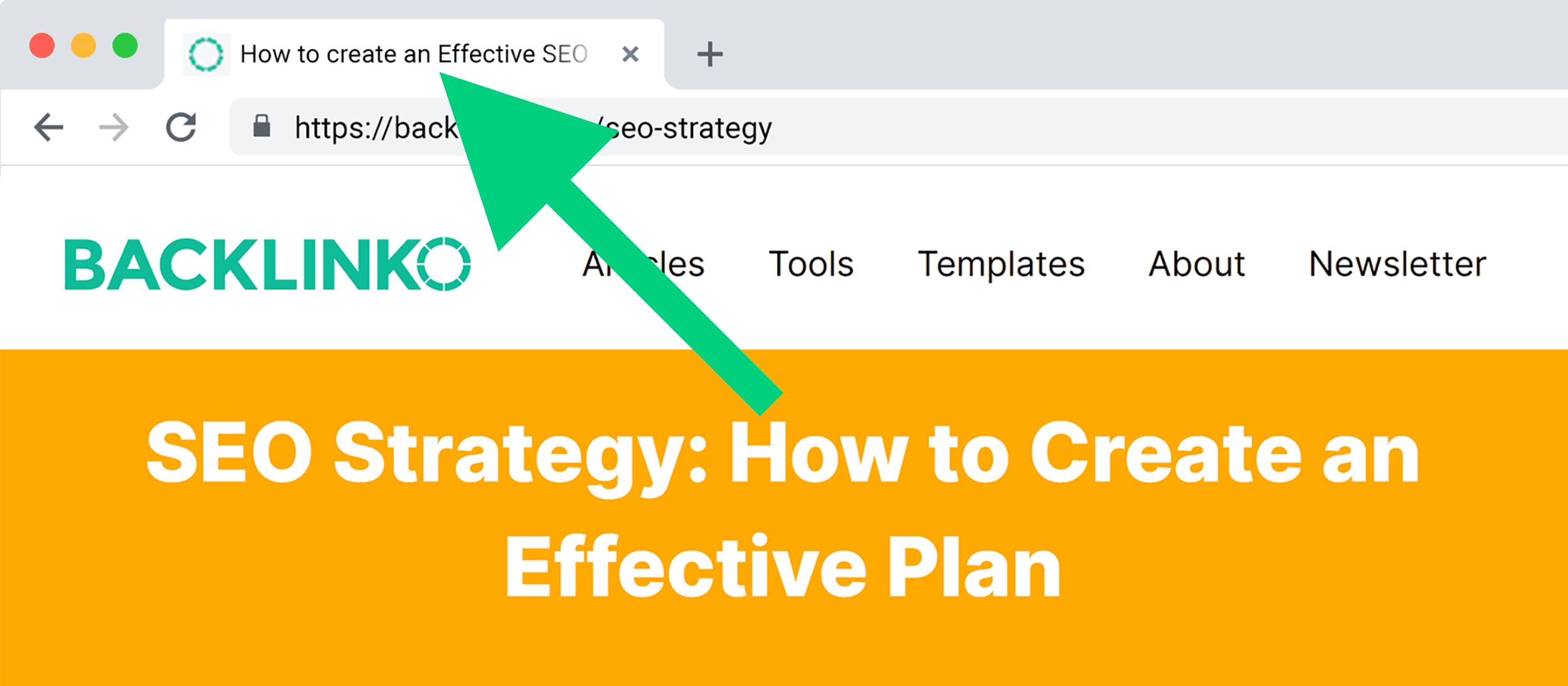 Backlinko &ndash; Text on browser tab