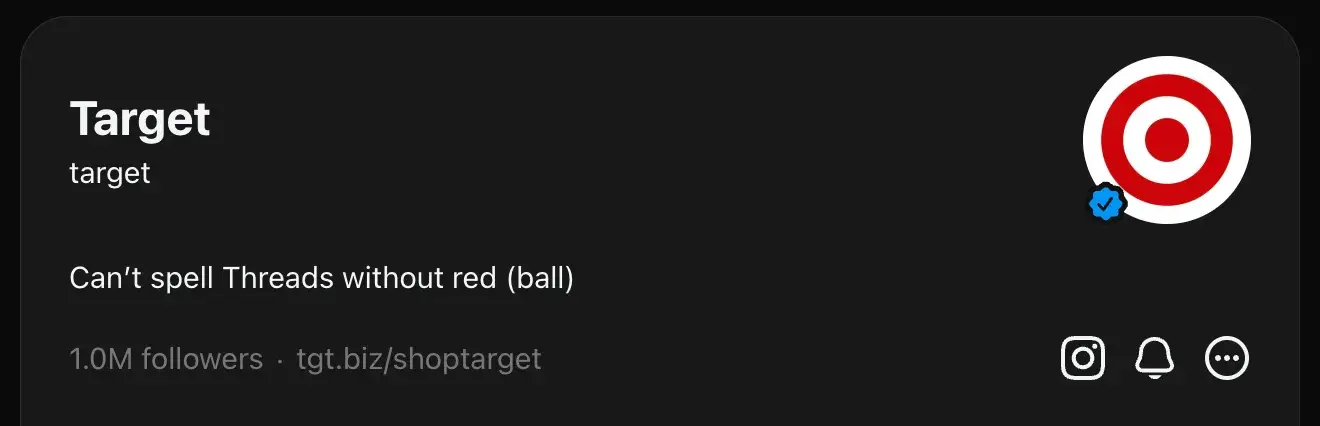 target threads account