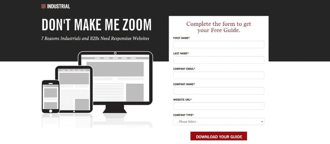 Industrial Strength Marketing landing page