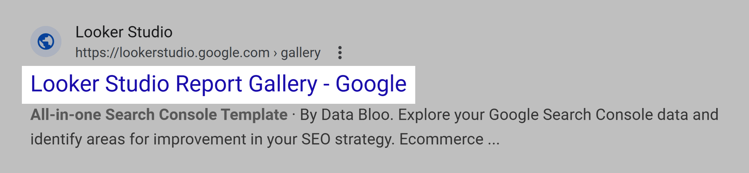 Looker Studio &ndash; SEO strategy template