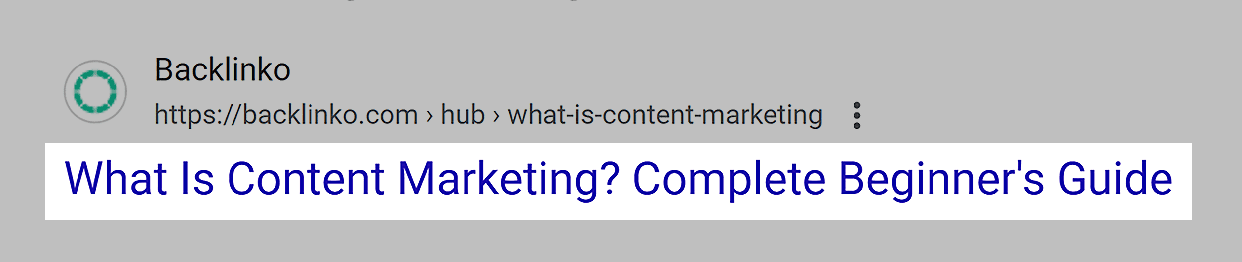 What is Content Marketing &ndash; Title tag