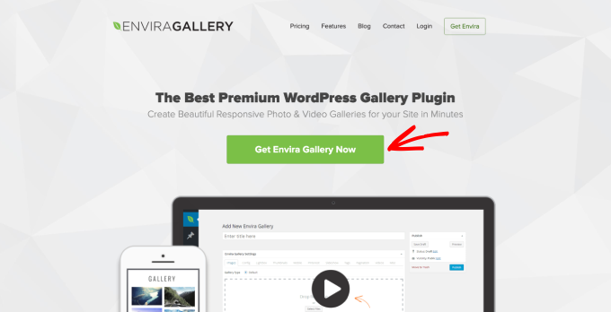 Envira Gallery homepage